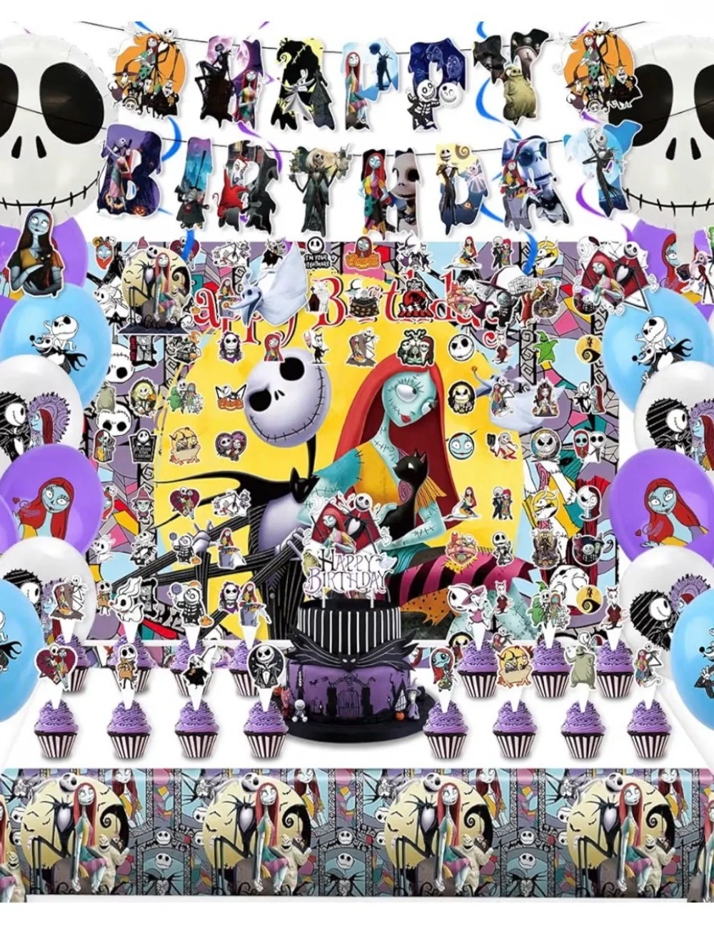 Nightmare Before Christmas Party Decoration Kit - Multicolor